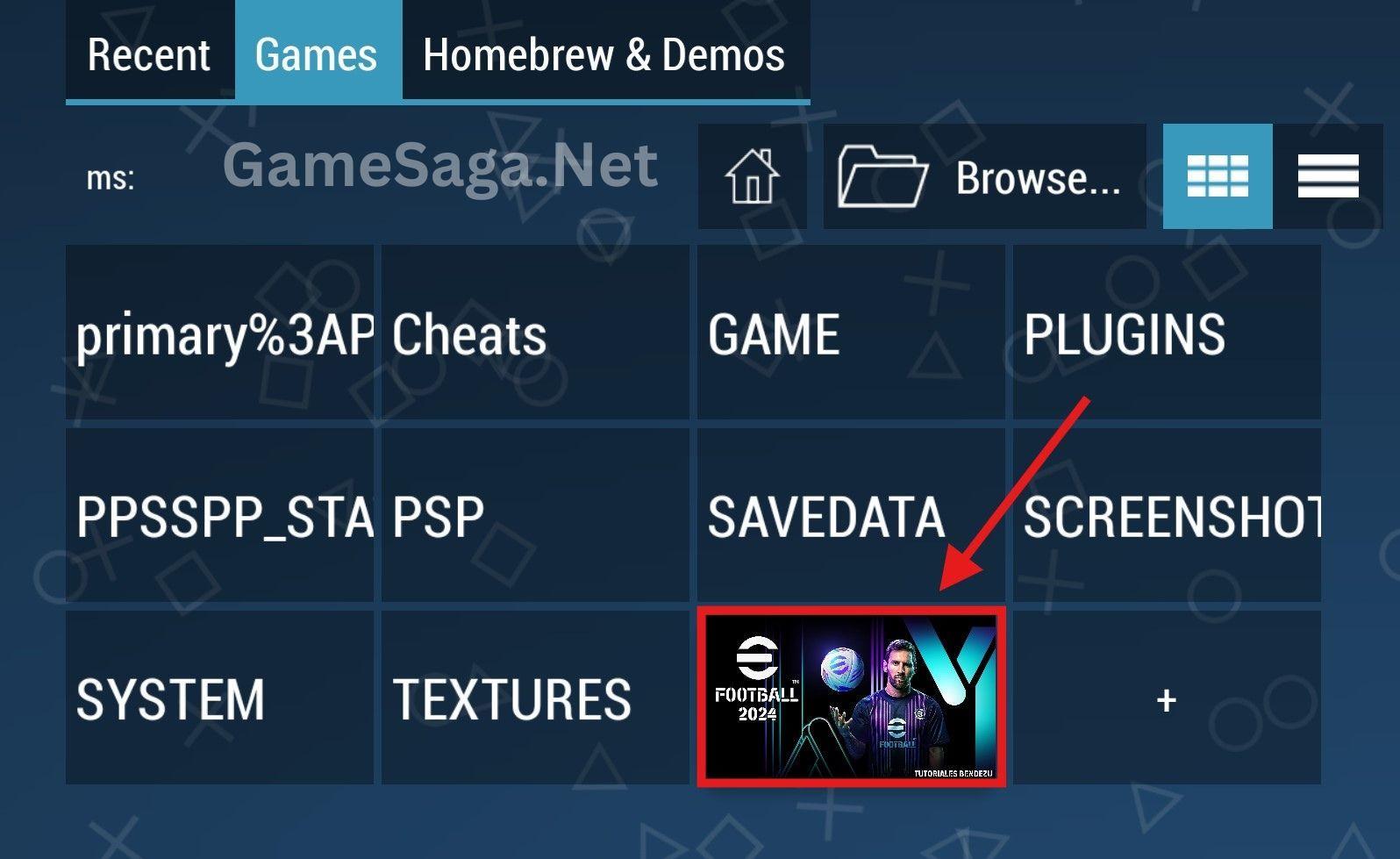 click on the game icon