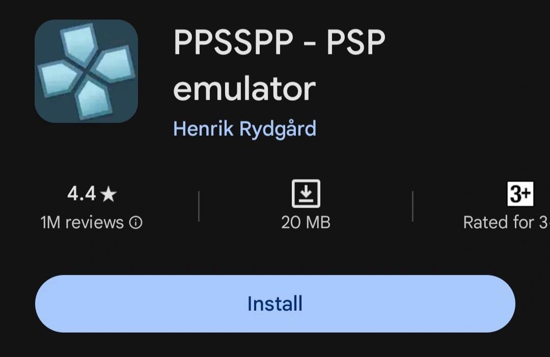 Install PPSSPP PSP Emulator